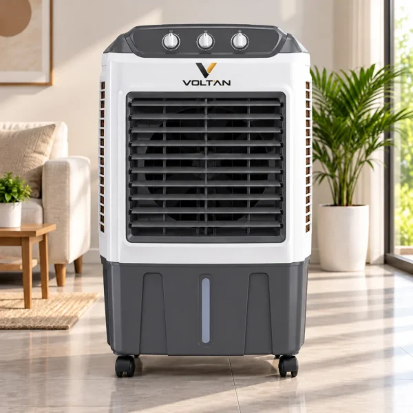 VOLTAN Air Cooler in a Modern Living Room VOLTAN Air Cooler in a Modern Living Room