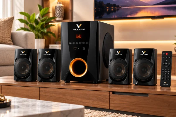 VOLTAN Home Theater in a Cozy Living Room
