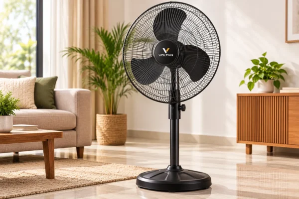 Voltan Fan in a Cozy Modern Interior Voltan Farrata Fan
